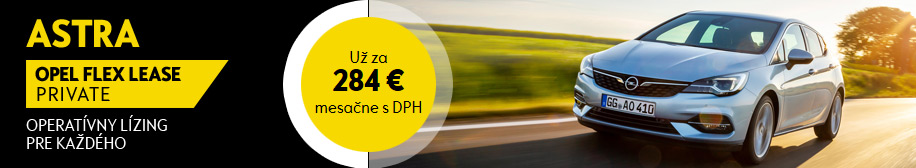 Opel Astra - operatívny lízing Flex Lease Opel Astra Flex Lease