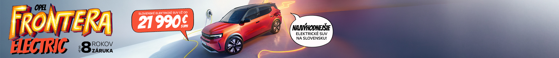 Frontera Electric - skladové vozidlá Opel ihneď k odberu